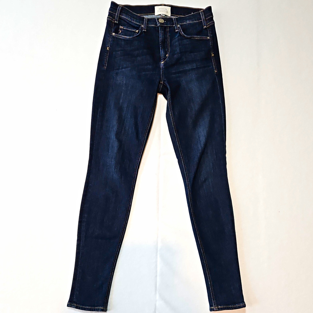 McGuire Women’s Blue Dark Wash Mid Rise Skinny Slim Stretch Denim Jeans Size 27